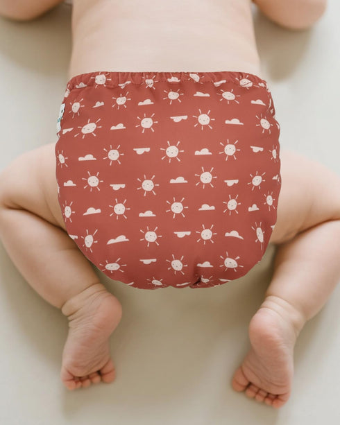 Adjustable Baby Cloth Diaper Cover for Prefolds, Flats, or Fitted Diapers - Reusable & Waterproof