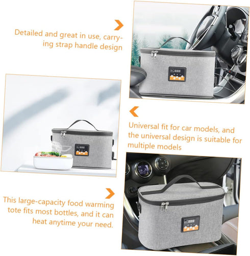LIFKOME Dc12v Car Bottle Warmer Tote Bag for Travel Rechargeable Portable Bottle Warmer for Baby Milk