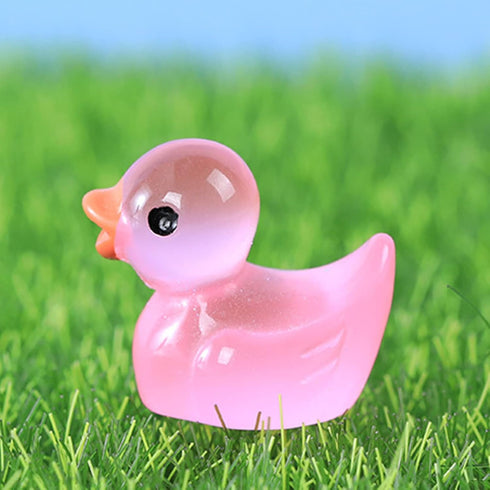 clinmday 10Pcs Miniature Animal Figures, Miniature Duck Tiny Animal Figurine Mini Toys Ornament Kits for Children Kids
