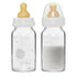 HEVEA Standard Neck Glass Baby Bottles - Natural Rubber Medium Flow Nipples