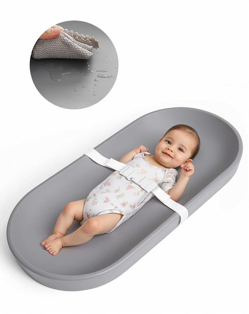 COMOMY Baby Changing Pad for Dresser - Wipeable Changing Pad with Restraining