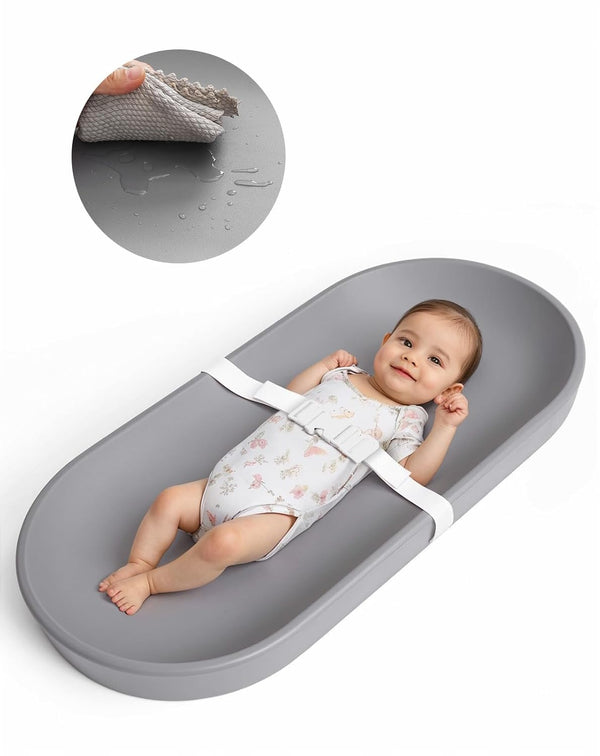COMOMY Baby Changing Pad for Dresser - Wipeable Changing Pad with Restraining