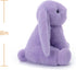 8 Inches) Apricot Lamb Toys Plush Purple Bunny Rabbit Stuffed Animal with Fluffy Soft Ears (Purple Bunny