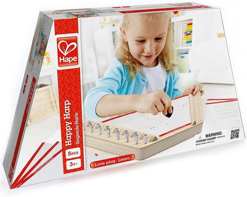 Hape Happy Harp Kid's Musical Instrument | Award Winning Wooden Lap Harp