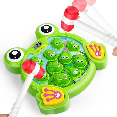 YEEBAY Whack A Frog Game with 2 Hammers, Toddler Learning Toy, Fun Birthday Gift for Kids Age 2+