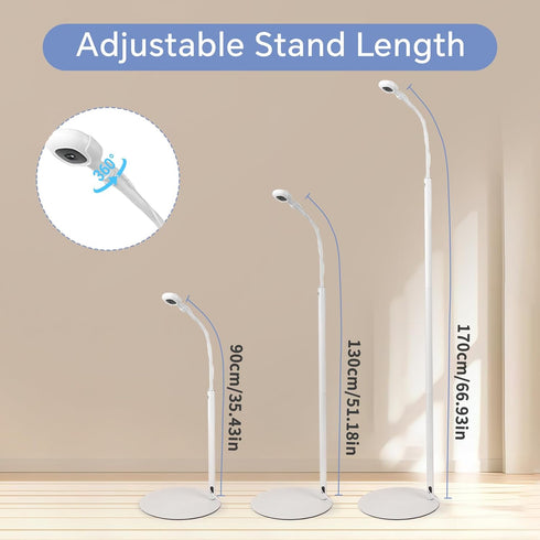 LRKHFFD 360 Floor Stand for Nanit Pro Baby Monitor, Heavy Duty Baby Monitor Holder with Adjustable Gooseneck, No Tools