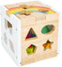 Wooden Rainbow Shape Sorter Cube - Sorting Toy with 13 Geometric Shapes, Educational Game for Ages 12+ Months