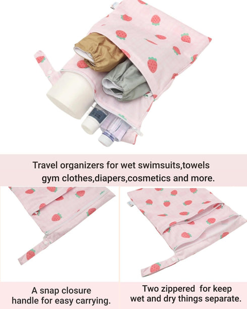 Swimming 3 Pack 3L26 Wet Dry Bag Reusable Waterproof Bag Travel Beach Pool Yoga Gym Bag for Baby Cloth Diaper Swimsuits