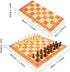 Wooden Chess Set - Folding Board, 12 Inches Handmade Portable Travel Chess Game for Kids and Adults
