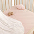 GRSSDER Jersey Crib Sheets for Girls, Stretchy Ultra Soft Fitted Sheets Set 2 Pack, Universal Fit for Standard Crib