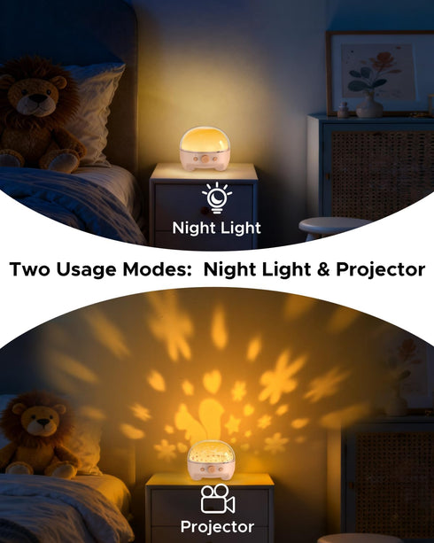 TeckyGem 3-In-1 Dimmable 20 Baby Sound Machine & Night Light for Nursery | White Noise Sound Machine, Nursery Lamp