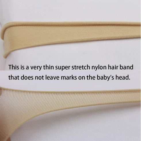 Qearl 60 Pack Soft Stretchy DIY Nylon Headbands, Hair Bands Bows DIY Accessory for Newborn Baby Girls