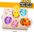 Waybla 1-3 Easter Basket Stuffers - Easter-Themed Wooden Peg Puzzle for Toddlers Years, Montessori Educational Toy