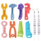 8 Pack Chew Baby Teething Toys for 0-12 Months, Freezable BPA Free Silicone Baby Molar Teether Chew Toys