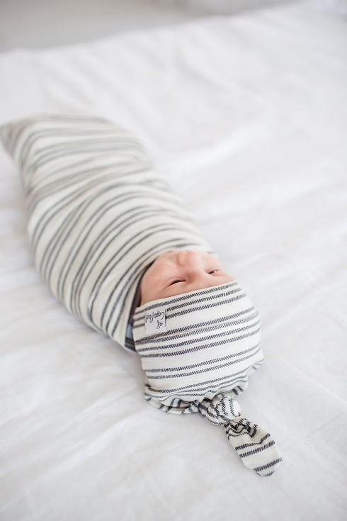 Midtown Large Premium Knit Baby Swaddle Blanket by Copper Pearl