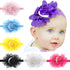 Lovely Rhinestone Angel Girls Baby Pearl Flowers Hairband - Black