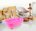 Set 12'' Toyvian Toy Bathtub for Dolls, Baby Doll Real Working Bath Electric Bathtub with Shower and Faucet Pretend