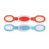 Nuby Dip & Scoop Spoons - (2-Pack) Baby Led Weaning Spoons for Babies - Red and Blue, 6+ Months