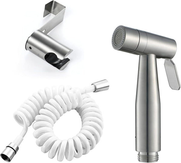 IIUUAYUVI HandheldSprayer 2 Function Cloth Diaper Sprayer Brushed Stainless SteelSprayer for Toilet, with