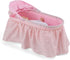 Badger Basket Foldable Doll Rocking Bed with Hood for 22 inch Dolls - Pink/Rosebud