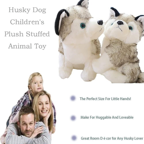 9.8-Inch Cute Stuffed Husky Dog Plush Toy - Perfect Gift for Kids
