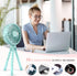 Suteng Clip-On Stroller Fan, Battery Operated Mini Portable Handheld Fan for Car Seat Crib, USB Rechargeable with 3