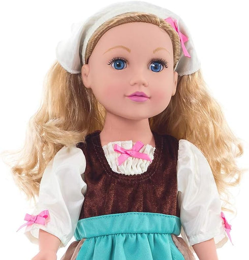 Little Adventures Cinderella Day Dress with Headband, Princess Doll Dress - Doll Not Included, Machine Washable