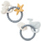 Silicone Teether Toys for Babies - 2ooya 2Pcs Summer Ocean Beach Themed