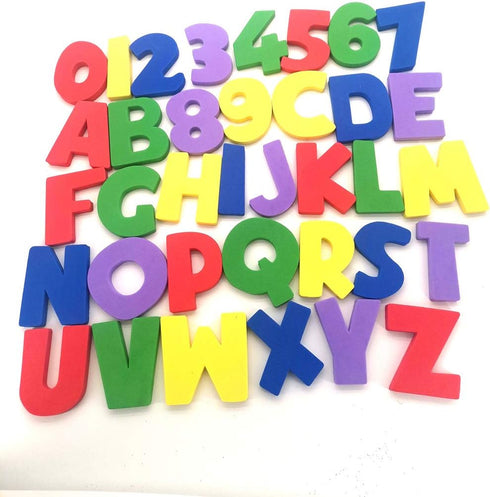 Bath Foam Toys Stick Letters and Numbers, 36pcs Floating Waterproof Bathroom Alphabet Toys, Educational Bathtub Toy