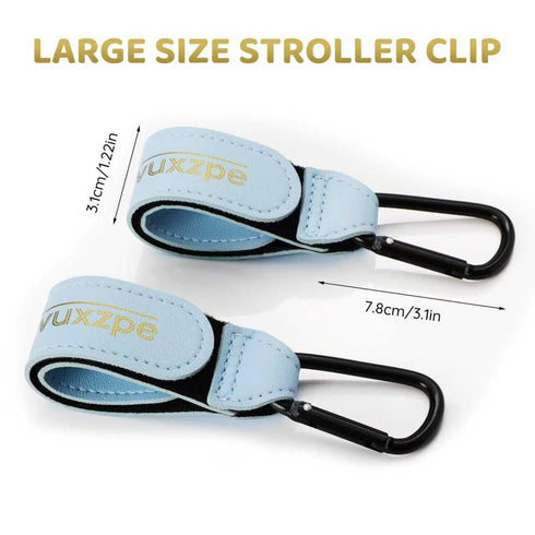 fvuxzpe 2 Pack Stroller Hooks for Hanging Diaper Bags and Shopping Bags, Accessories for Stroller and Shopping Cart