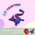 12" 3D Printed Dragon, Articulated Crystal Dragon Fidget Toy for Home Office Decor Executive Desk Toy (Purple)