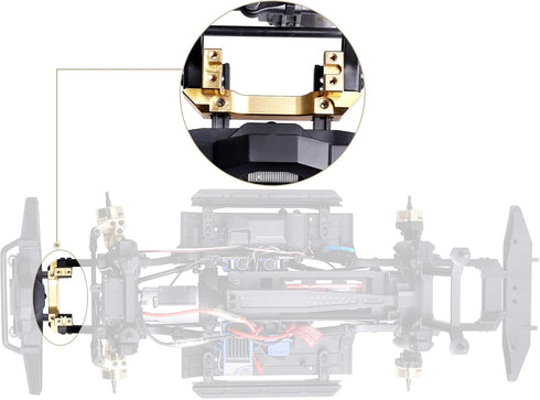 88.1g/pc Heavy Duty Brass Front Bumper with Servo Mount for Traxxas TRX-4 TRX4 1/10 RC Crawler