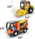DSHMIXIA Set Set) Wooden Train Cars Track Accessories Rescue Roller Truck and Mix Truck Toys Small Vehicles Magnetic