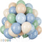 Jobkoo Sage Green Dusty Blue Balloons, 12 Inch Retro Slate Light Blue