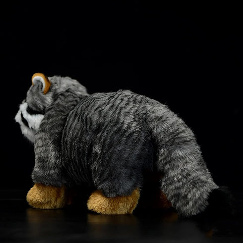 ZHONGXIN MADE 12.6" Pallas Cat Plush Toy, Soft Realistic Gray Stuffed Animal for Kids