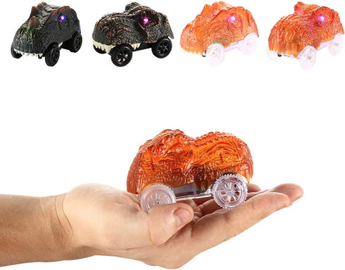 Tracks Cars Replacement, Race Cars for Magic Tracks Glow in The Dark, Racing Car Track Accessories for Kids