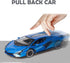 Lambo Toy Car Sian FKP3 Die-Cast Model with Lights and Sound Pull Back Toy for Boys Age 3-6