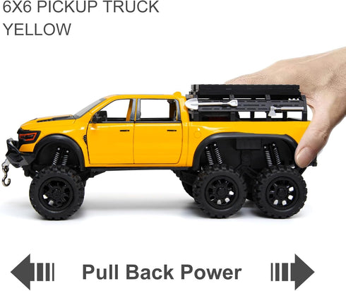 6X6 3+ 1/24 3-12 SASBSC Toy Pickup Trucks for Year Old Boys Diecast Pick up Truck Toy Cars with Light and Sound Metal