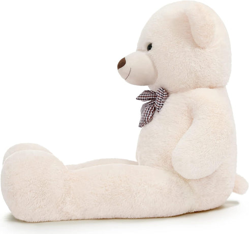 Misscindy Giant Teddy Bear Plush Stuffed Animals, 47 inch for Girlfriend or Kids, White