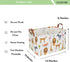 Kids Storage Basket, Collapsible Woodland Jungle Forest Printed Bin, Waterproof Gift Box with Handles (Jungle Animals)