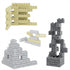 Classic Building Bricks, 340 Pcs Masonry Profile Bricks, Creative Building Block Toys (Light Gray)