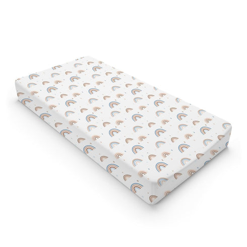 Rainbow Changing Pad Covers, Cute Rainbow Drops Colorful Changing Table Cover for Boys Girls 32''x16'' Ultra Soft
