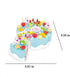 38 PCS DIY Cutting Birthday Party Cake Toy Set - Pretend Play Kitchen Food Toys, Pink/Blue Cut Cake Toys for Girls Boys