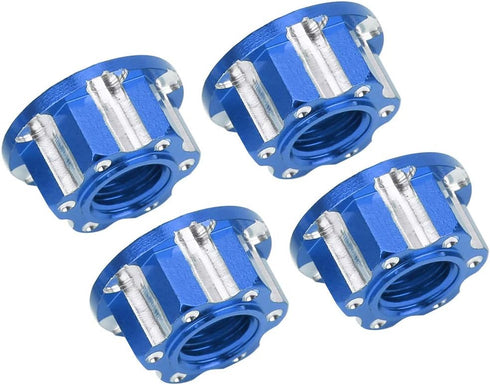 VGEBY 4pcs RC Hex Nuts, M4 Aluminum Alloy Wheel Hex Nuts for D3 D4 1/10 RC Car (Dark Blue)