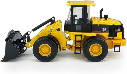 Flatbed Truck Toy with Excavator Loader, Metal Diecast Construction Vehicles 2 in 1 Playset for Boys Kids Gift (Red)