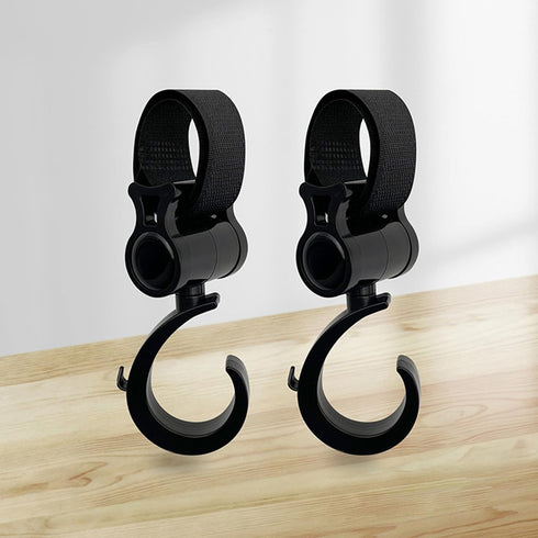 XEGZLH 360 Degree Rotating Strollers Accessory Hanger Clip Hook Designing Easy Installation Without Tool Required