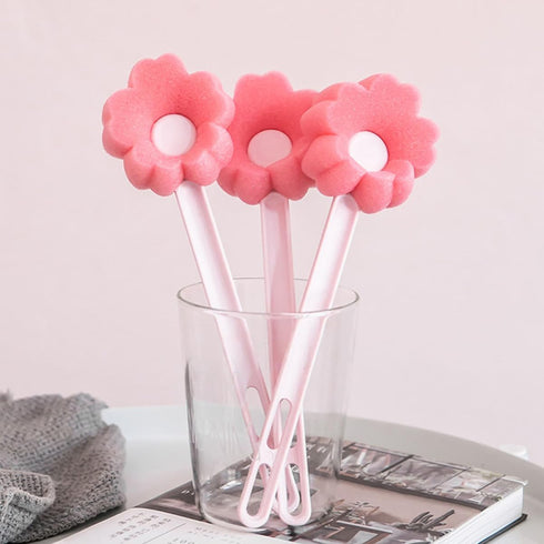 FRCOLOR Long Handle Flower-Shaped Bottle Cleaning Brush for Home Use