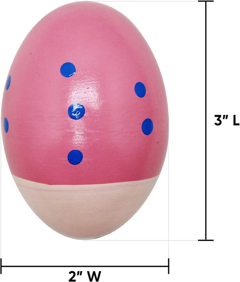 Hidreams Wooden Musical Egg Easter Egg Shakers Maracas for Baby Kids Instrument Early Learning Toys