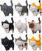9 Pcs Cute Miniature Cat Figure Toys, Animal Characters Collection Playset, Cake Topper, Plant Decoration