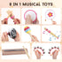 1 2 3 Toddlers1-3 8 1) Toddlers Musical Instruments for Year Old Girl,Baby Montessori Wooden Musical Toys for Year